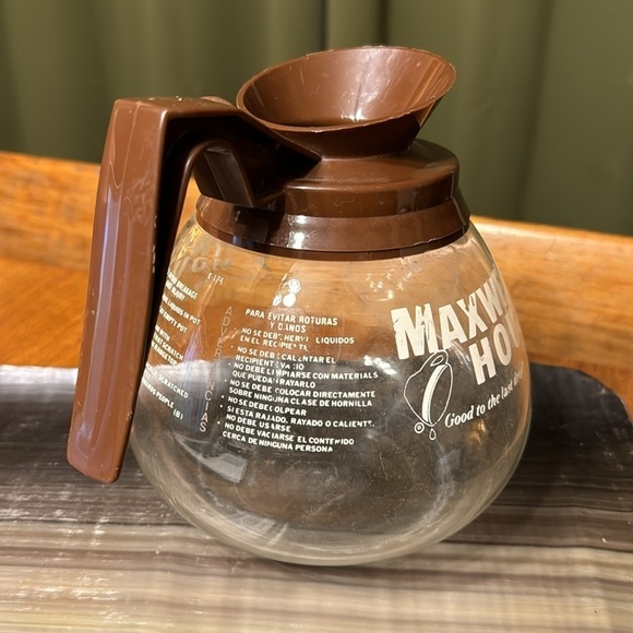 Vintage Maxwell House Glass Coffee E-174 Carafe Vintage Maxwell House Coffee Pot - Picture 4 of 13